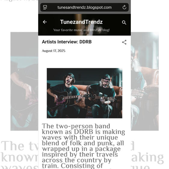 DDRB INTERVIEW: MODERN FOLK playing modern folk on trains